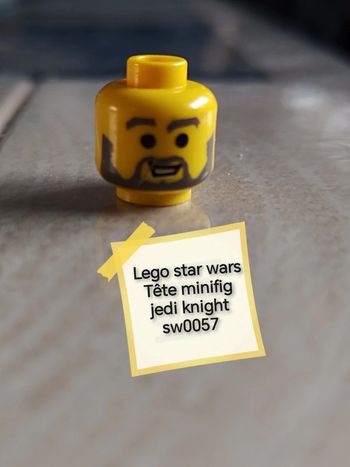 Lego star wars tête minifig jedi knight sw0057