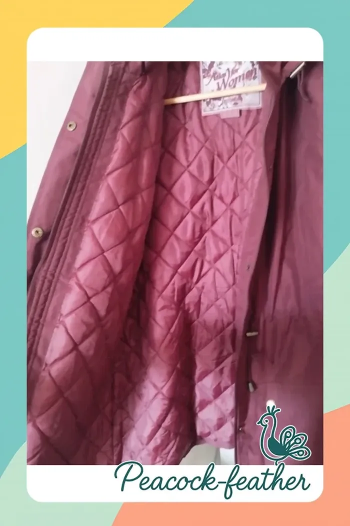 Manteau Parka bordeaux 40/42 atlas - photo numéro 5