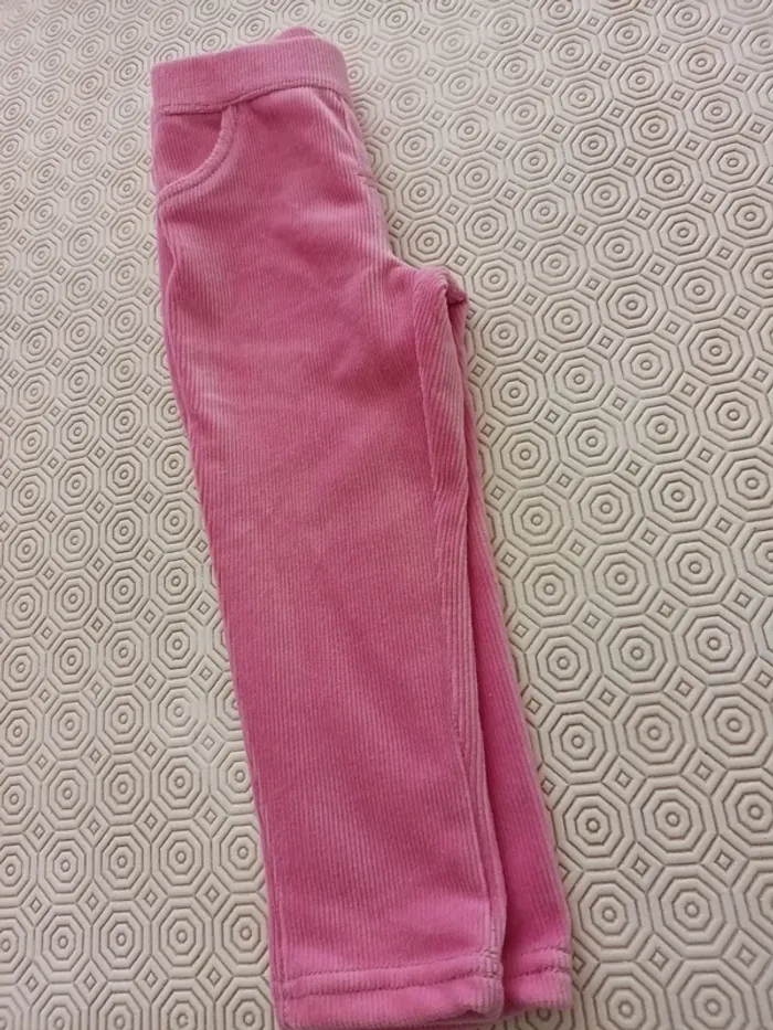 Pantalon Tex 18 mois velours côtelé rose - photo numéro 5