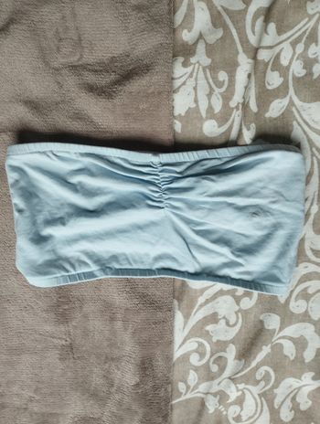 Haut bleu clair sans bretelles H&M taille xs