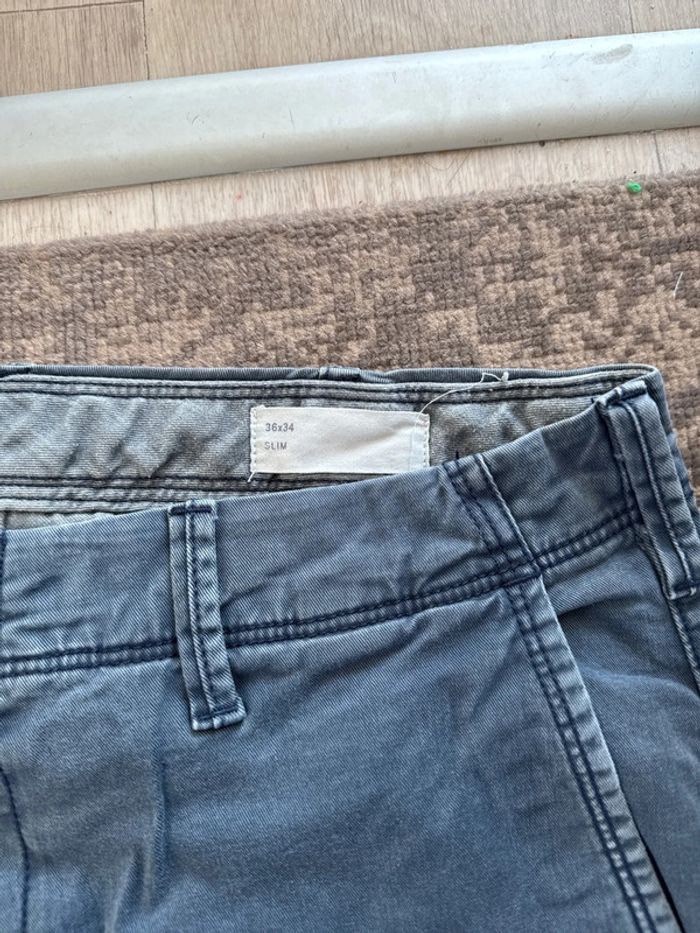 Chinos bleu délavé Cap – W36 L34 – Bon état - photo numéro 8