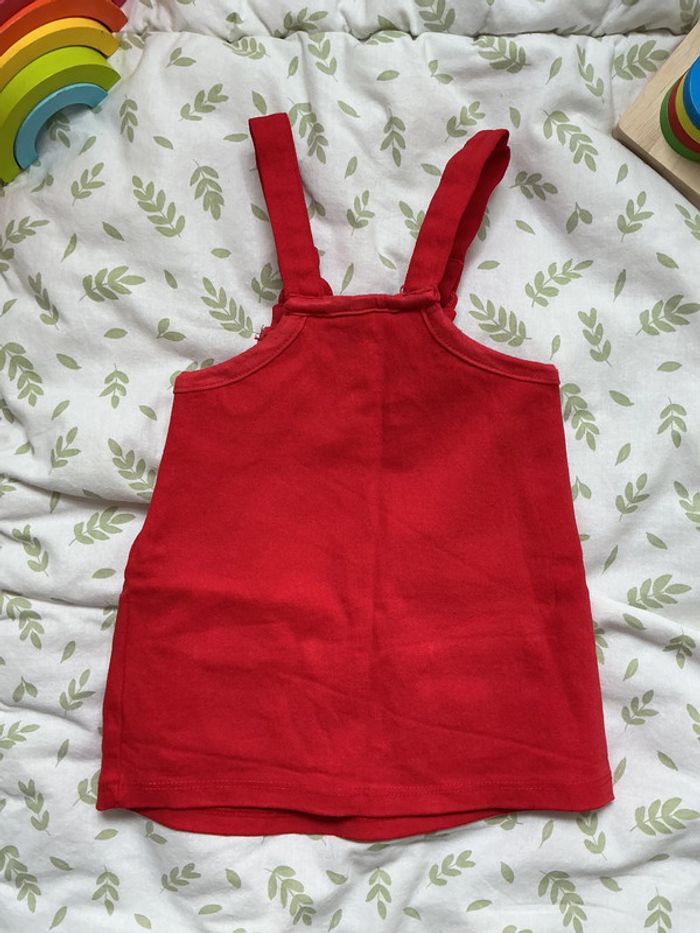 robe salopette rouge pommette 6 mois - photo numéro 8
