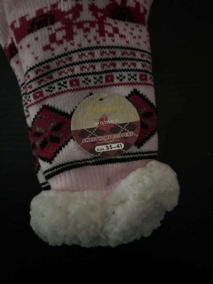Chaussettes molletonnés Noël - photo numéro 3