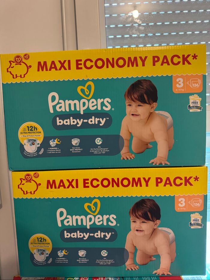 Les couches Pampers taille 3 en baby dry
