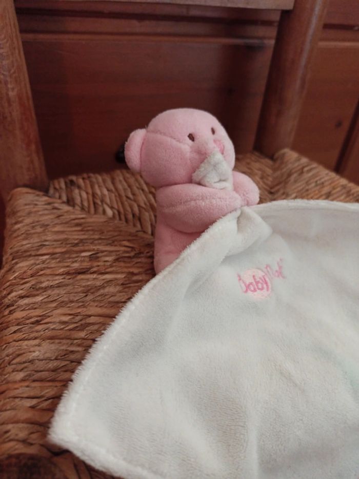 Doudou ours rose baby nat tbe - photo numéro 3