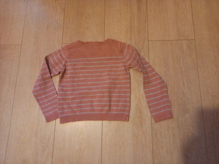 Pull kiabi rayé rose et gris - photo numéro 2
