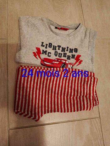 Pyjama velours 2 ans be Cars