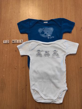 Lot de 2 bodies Absorba 12 mois