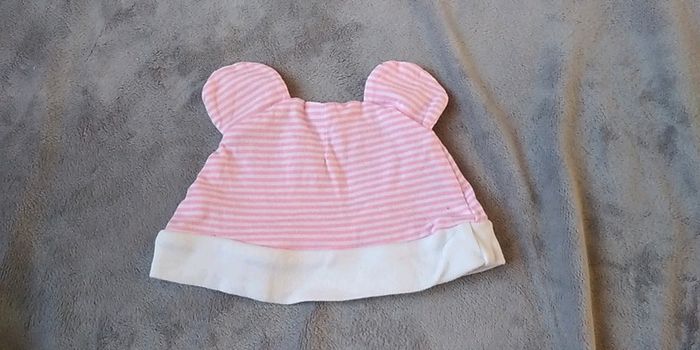 Lot de 2 bonnets rose et blanc bébé fille Taille 3 / 6mois Disney et TEX - photo numéro 9