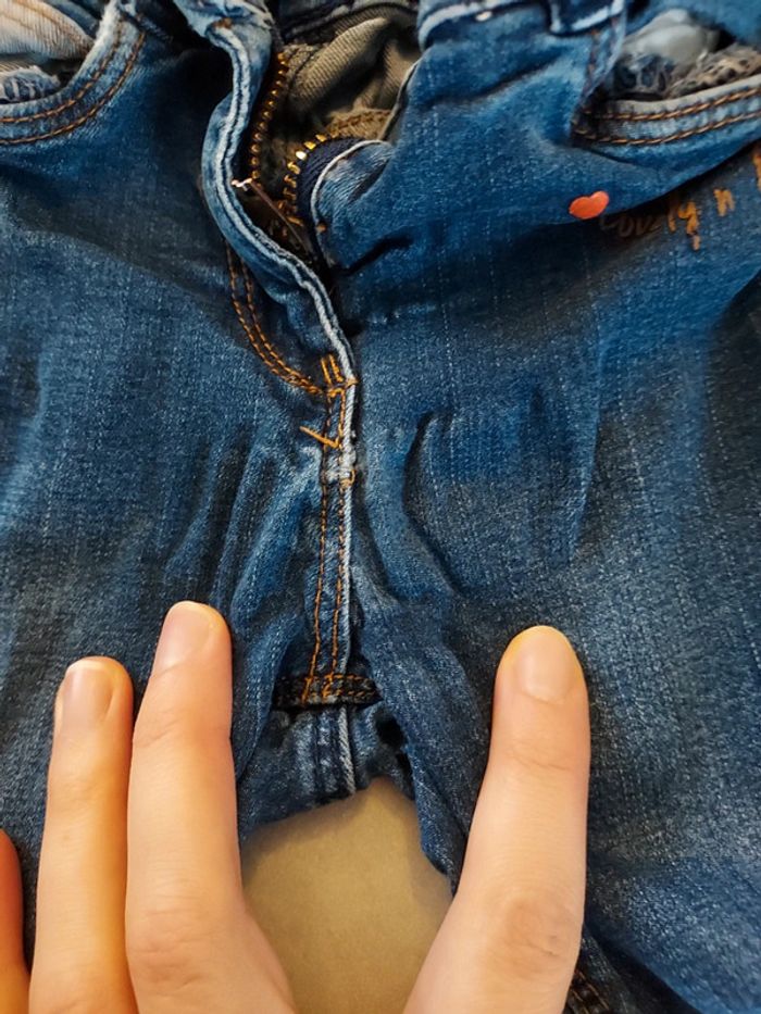 Jeans fille bleu foncé Orchestra - photo numéro 5