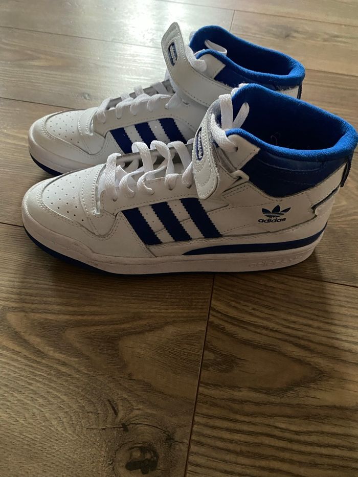 Baskets Adidas blanches et bleues T37 1/3 - photo numéro 9