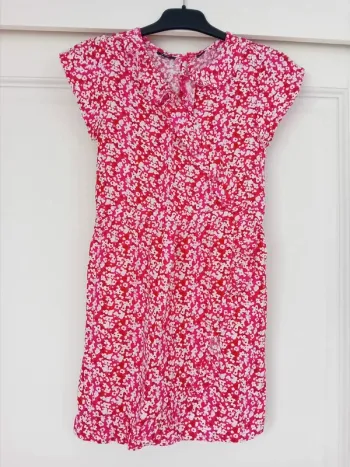 Robe rose fleuri kiabi 8 ans