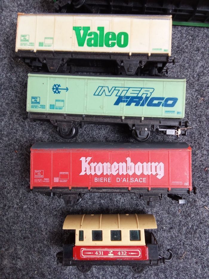 Lot de 7 wagons de marchandises pour train électrique fobbi - photo numéro 5