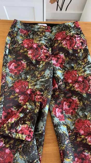 Pantalon habillée à fleur