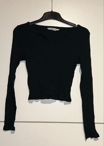 Blouse noire à manches longues Primark – Taille M