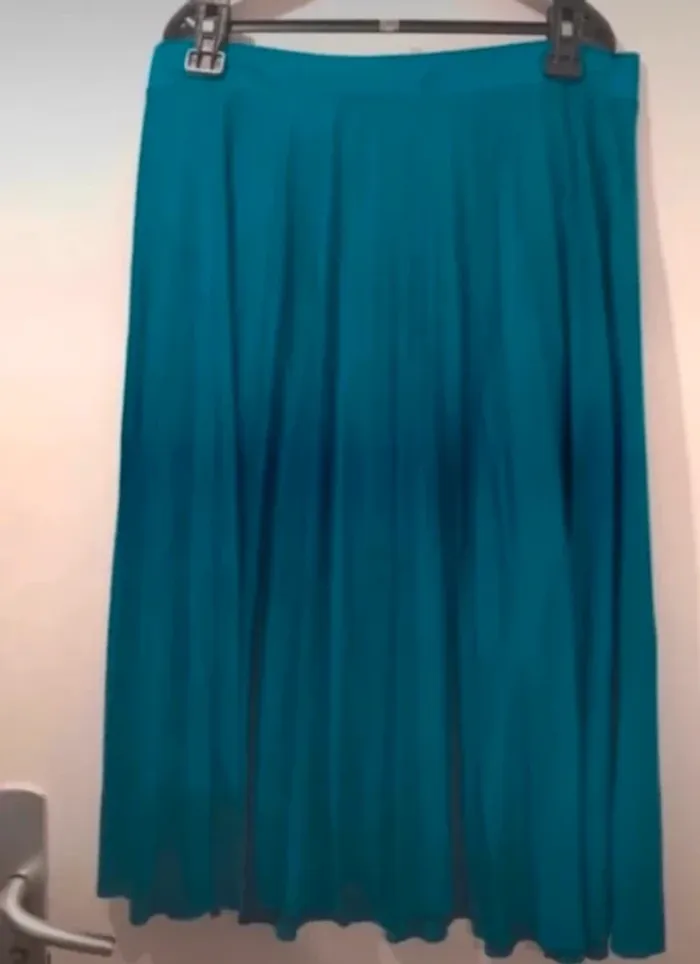 Jupe longue femme c&a hiver turquoise taille L - photo numéro 2