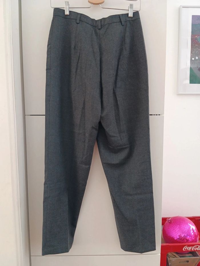Pantalon vintage chic gris anthracite taille 38 estimée - photo numéro 3