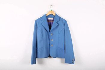 Blazer vintage 70's en laine bleu ciel (#240700)