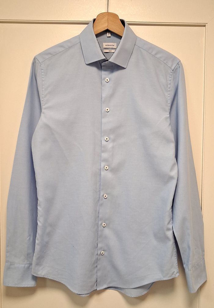 Chemise Seidensticker slim bleu clair taille S 38