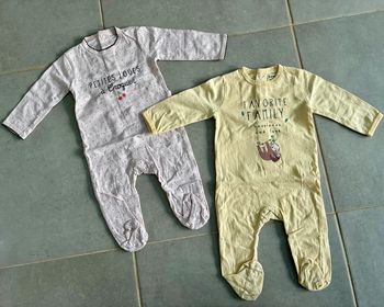 Lot de 2 pyjamas coton Kiabi 6 mois