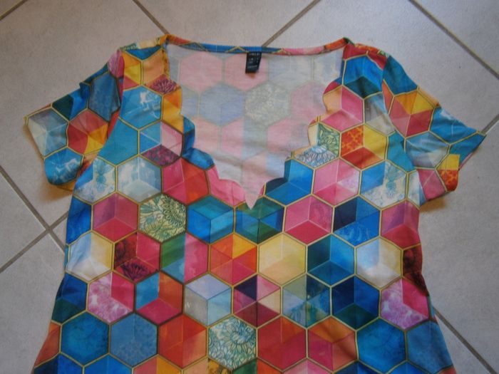 Tee-shirt MC multicolore SHEILAY Taille L/40 - photo numéro 2