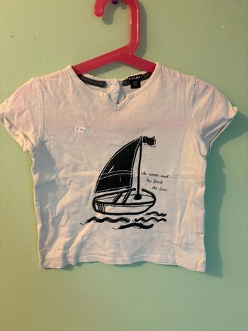 Tee shirt blanc bateau