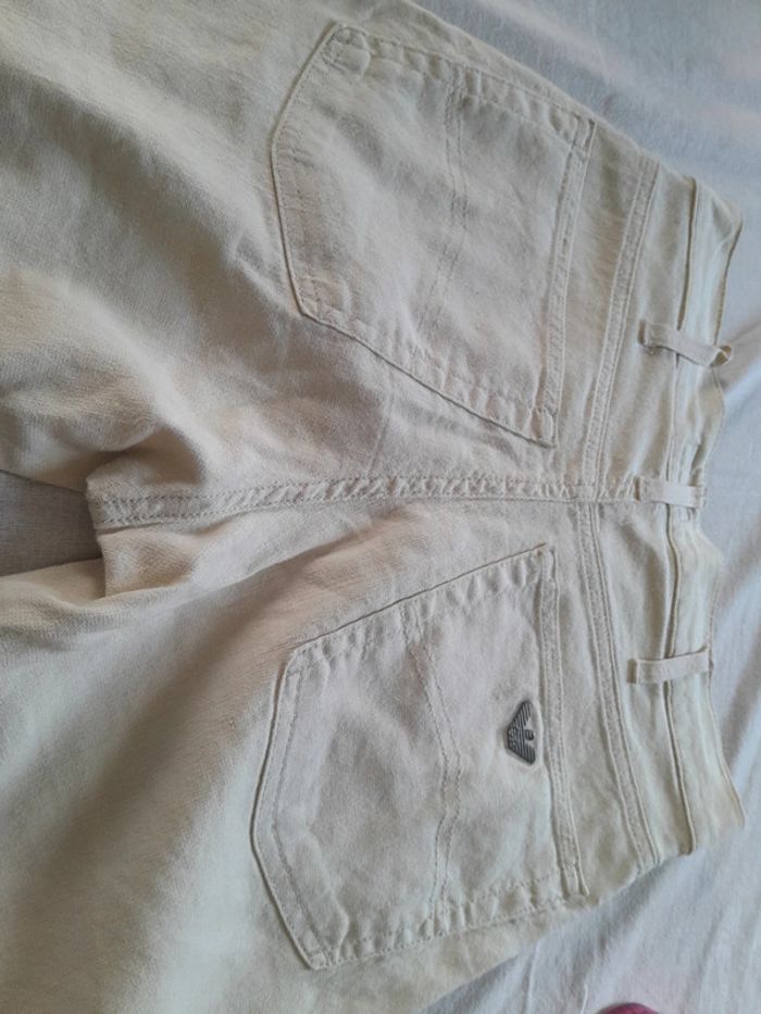 Pantalon lin coton Armani Comfort taille 30 - photo numéro 14