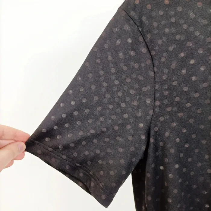T-shirt noir femme semi- transparent à pois - Pieces – Taille M – Neuf avec étiquette A696 - photo numéro 4