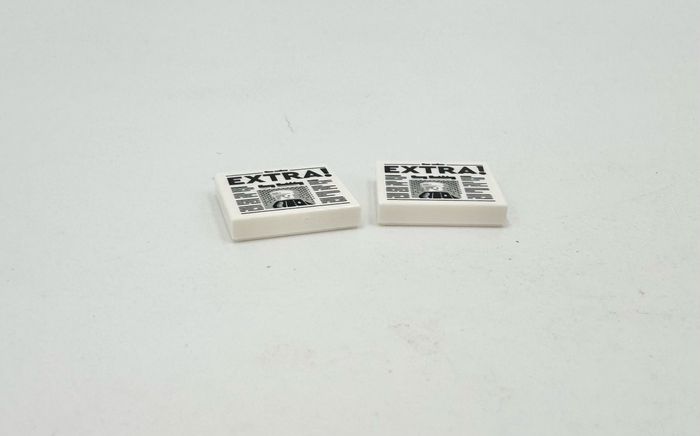 Lego Accessoires City : Lot de 2 Tiles 2x2 Jounal titré Extra ! - NEUF - photo numéro 6