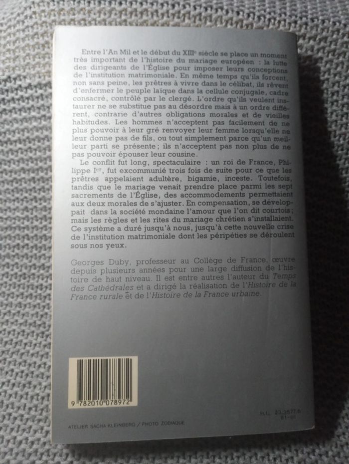 Georges Duby 🔹 Le chevalier la femme et le prêtre - photo numéro 2