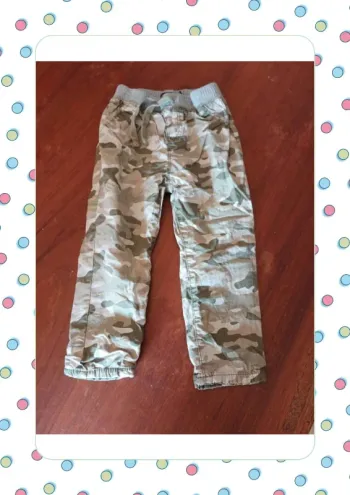 Pantalon camouflage vert et beige