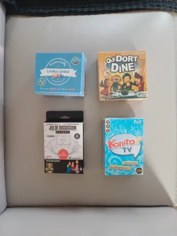 Lot 4 jeux d'ambiance Konito Limite Limite Kids Jeux de discussion Qui dort dîne neufs 68 ans+