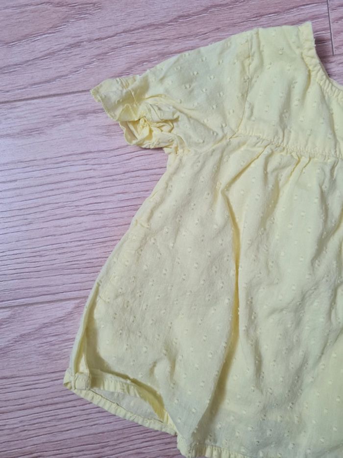 Robe jaune 12 mois doublé coton - photo numéro 3