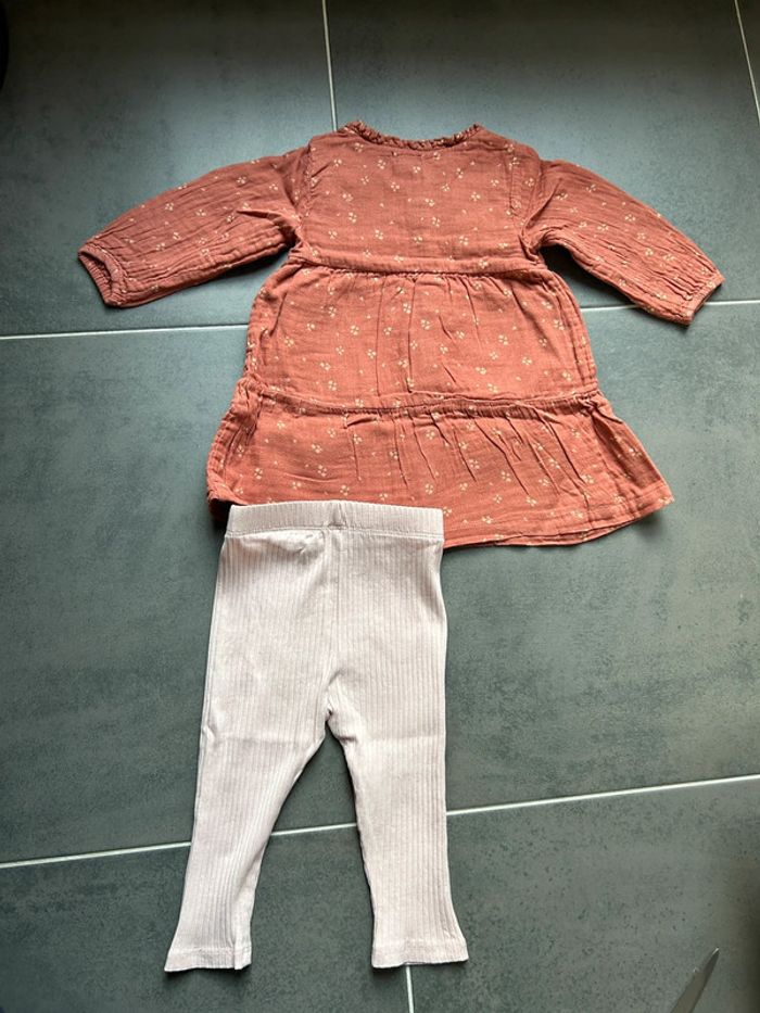 Ensemble lot de 2 articles tunique/robe et legging bébé fille Kiabi - photo numéro 9