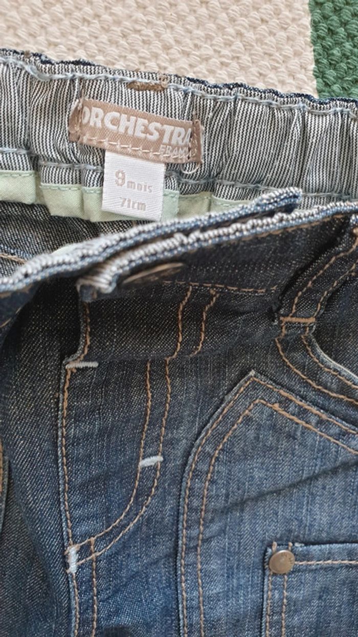 Jeans bébé, taille 9mois, Orchestra - photo numéro 3