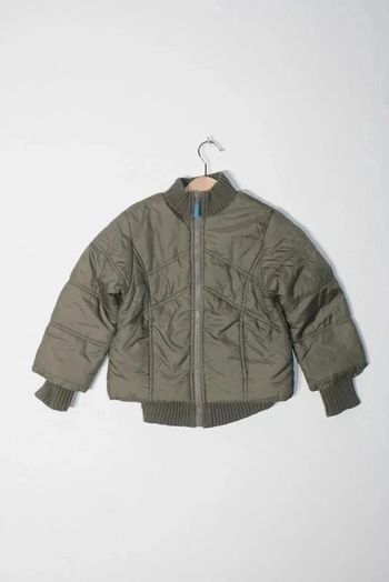 Blouson chaud kaki intérieur turquoise Okaidi 6 ans