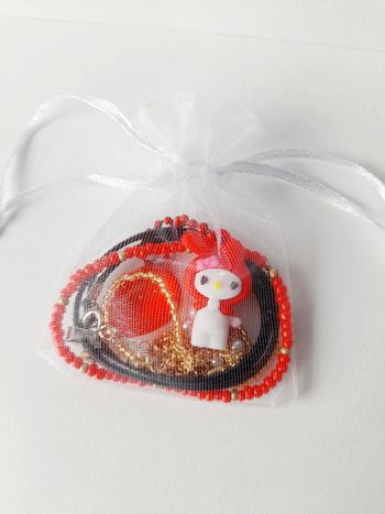 Bijoux mystère rouge et doré