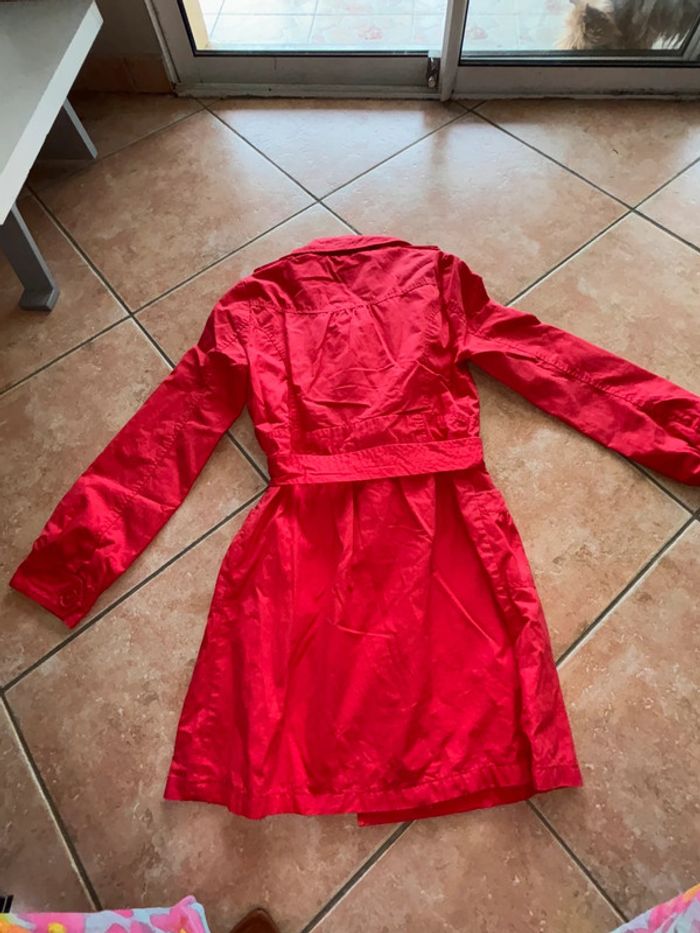 Trench rouge framboise - photo numéro 3