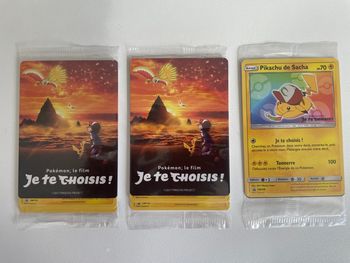 Pokémon : lot de 7 Pikachu de Sacha promo film scellées