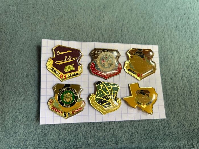 Lot de 6 pin’s badge 90 dessert 91 storm et air force united states army - photo numéro 10