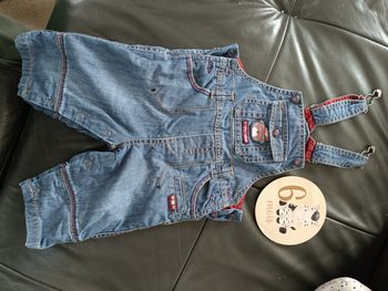 Salopette Sergent Major mixte garçon fille jean 6 mois