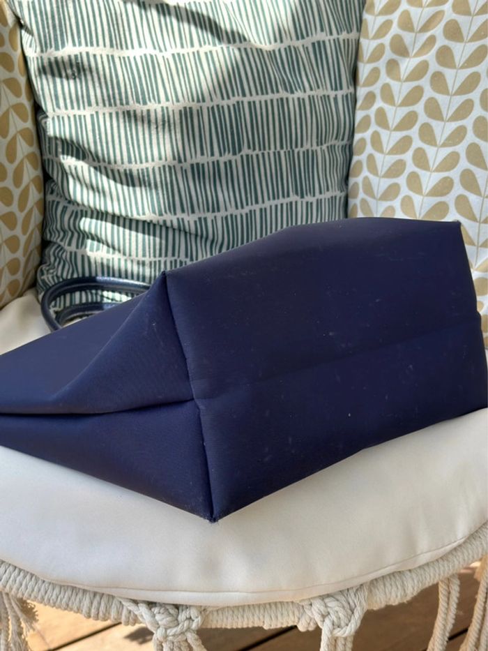 Sac Longchamp bleu marine toile et cuir - photo numéro 11
