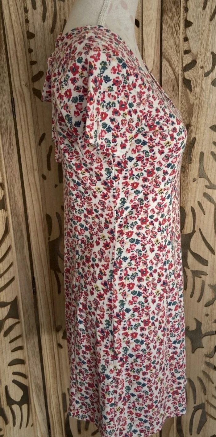 Robe imprimée fleurie col V - photo numéro 4