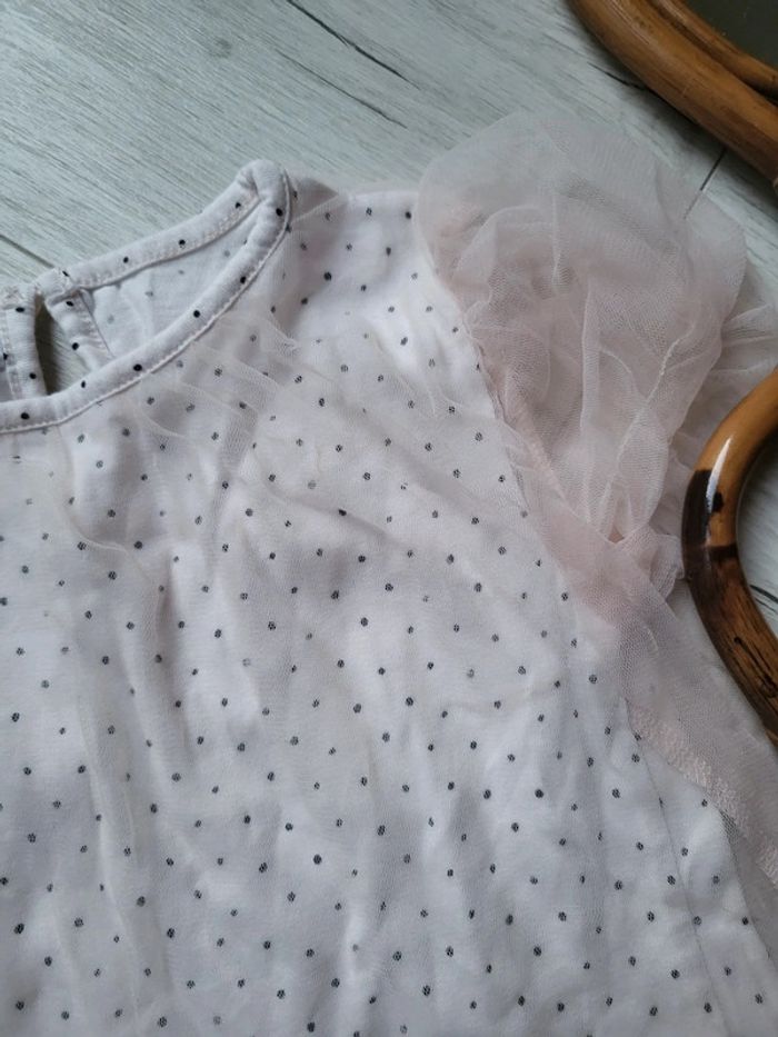 Tee shirt blouse zara 3ans neuve à pois - photo numéro 3