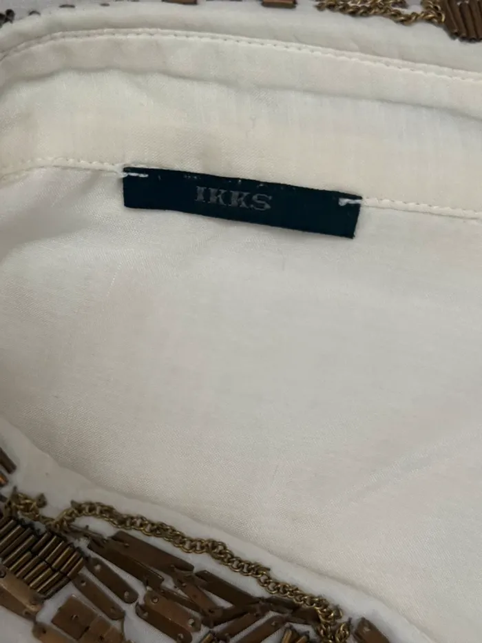 Chemise blanche IKKS coton & soie – Taille 42 - photo numéro 5