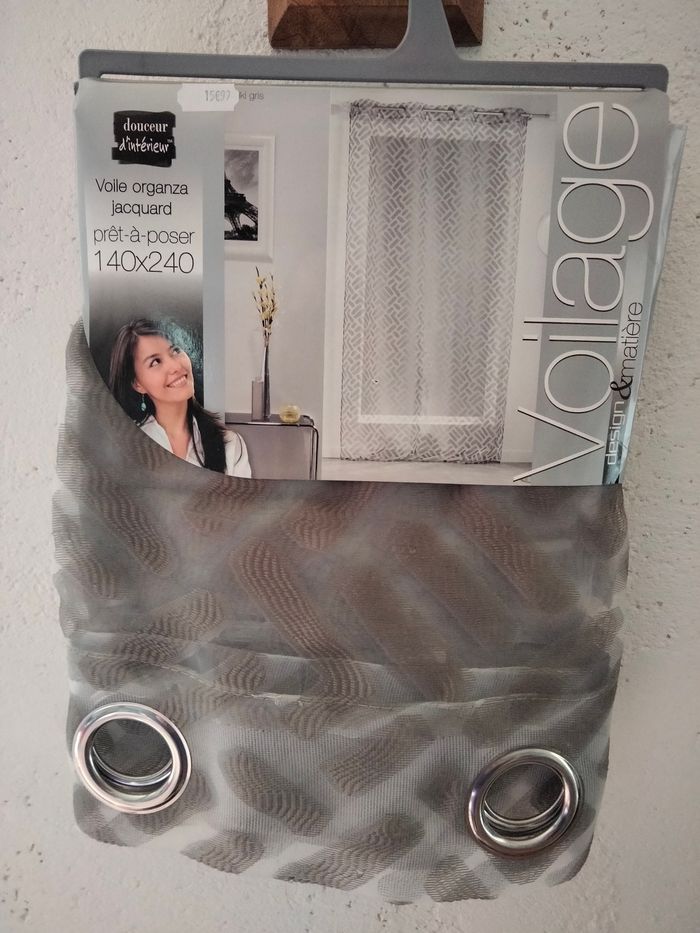 Voilage Niki gris 140X240