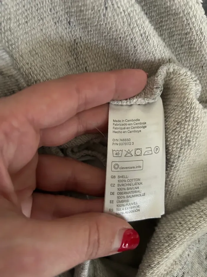 H&M sweat pull long gris chiné femme taille M - photo numéro 4
