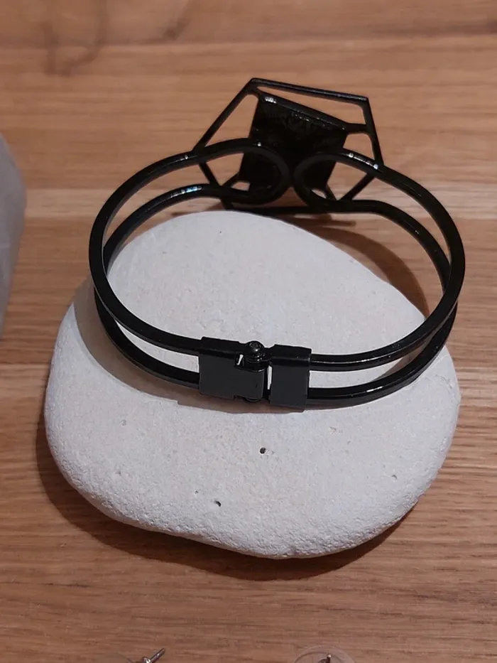 Parrure de bijoux acier noir 🎁🥳 - photo numéro 2