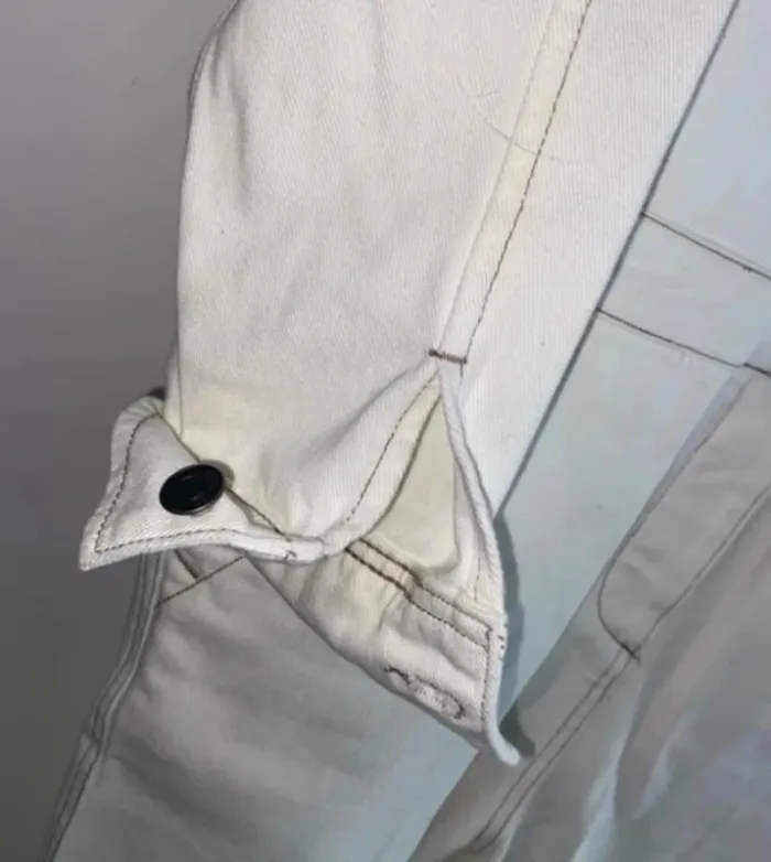 Combinaison en jeans crème taille L - photo numéro 4