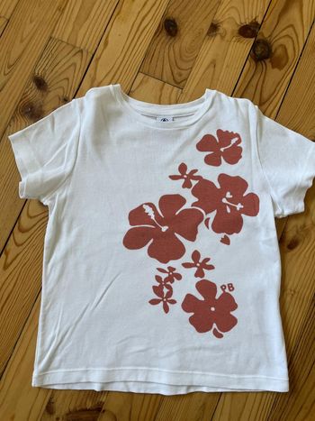 Tee-shirt blanc Petit Bateau 8 ans